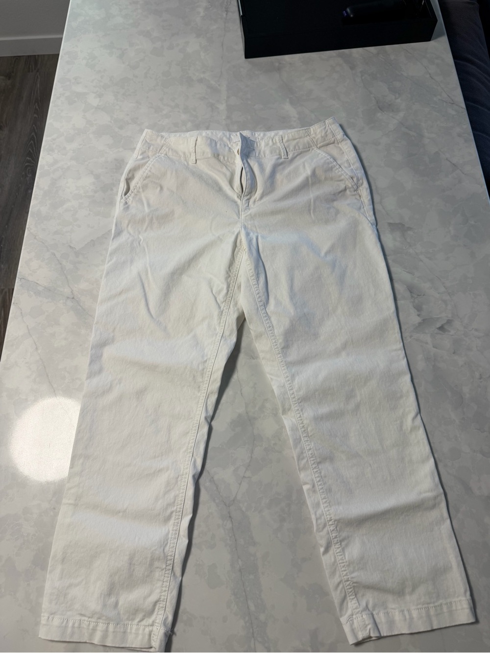 LOFT White Chino Pants - Straight Leg